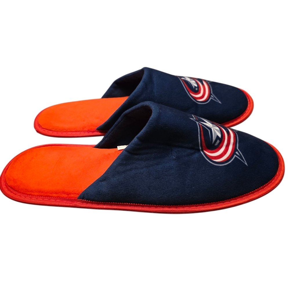 Columbus Blue Jackets NHL Hockey Mens Slippers Size L 11-12 - Picture 3 of 6